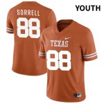 Texas Longhorns Youth #88 Barryn Sorrell Authentic Orange NIL 2022 College Football Jersey GWH48P6Y
